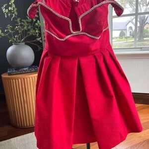 Red Self portrait dress with pockets
